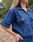 Denim set dark blue