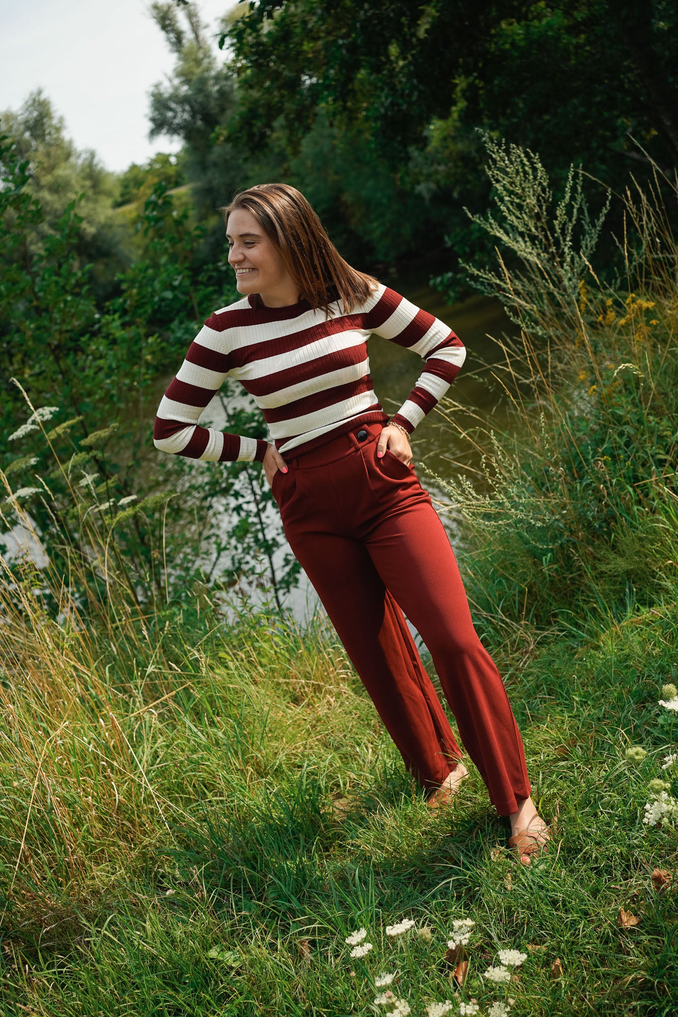 Jdy geggo pants burgundy