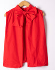 Open back red top