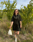 Only gry dress green