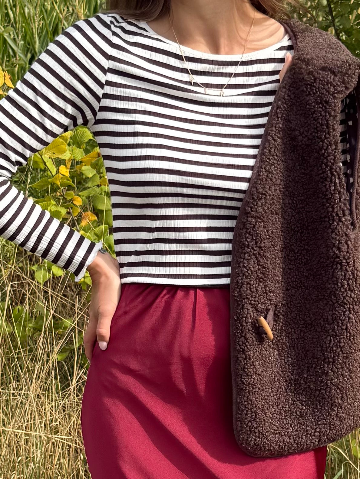 Ichi Cella knit brown
