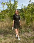 Only gry dress green