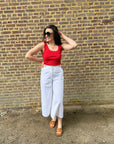 JDY Aura pants white