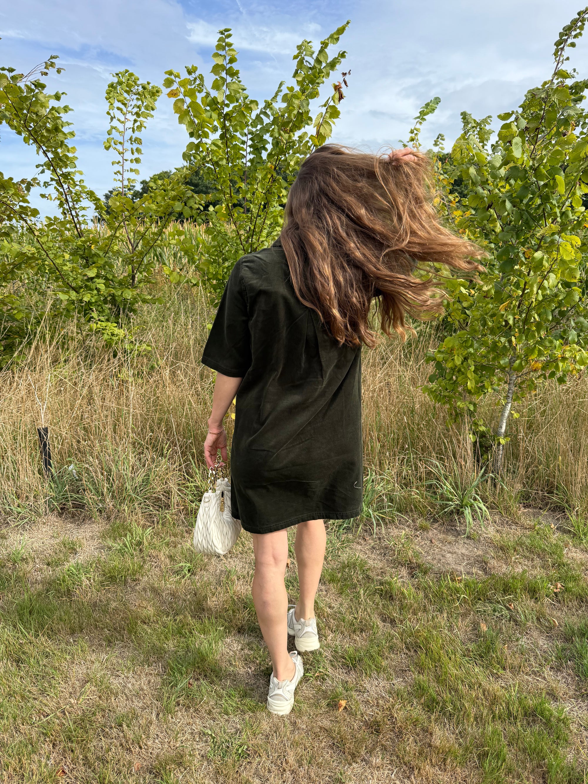 Only gry dress green