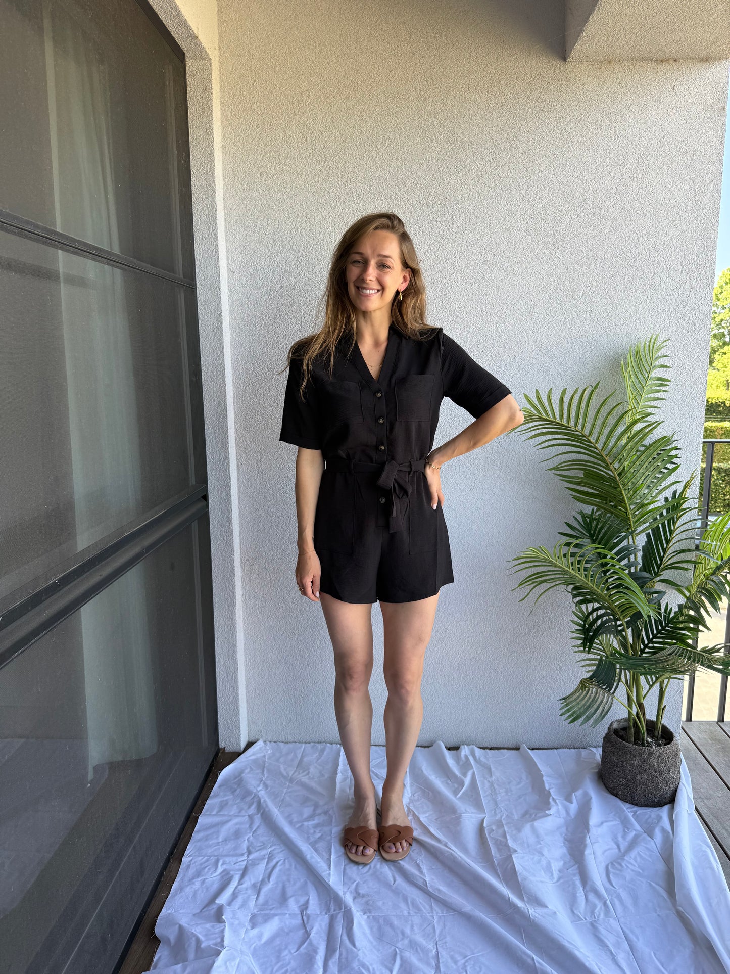 Only Macha playsuit black