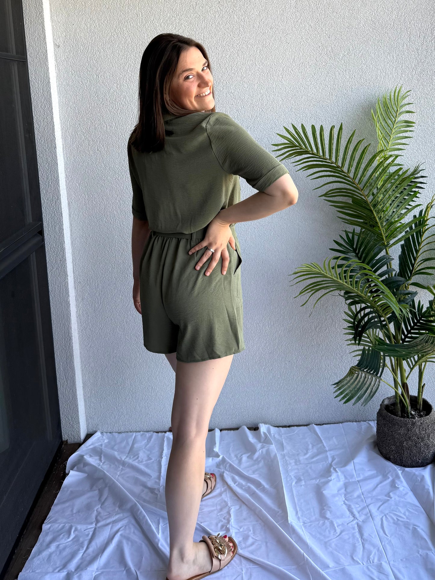 Only Macha playsuit khaki