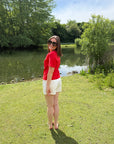 JDY Gaisa top Red
