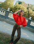 Leopard jeans