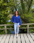ICHI Linno blouse blauw