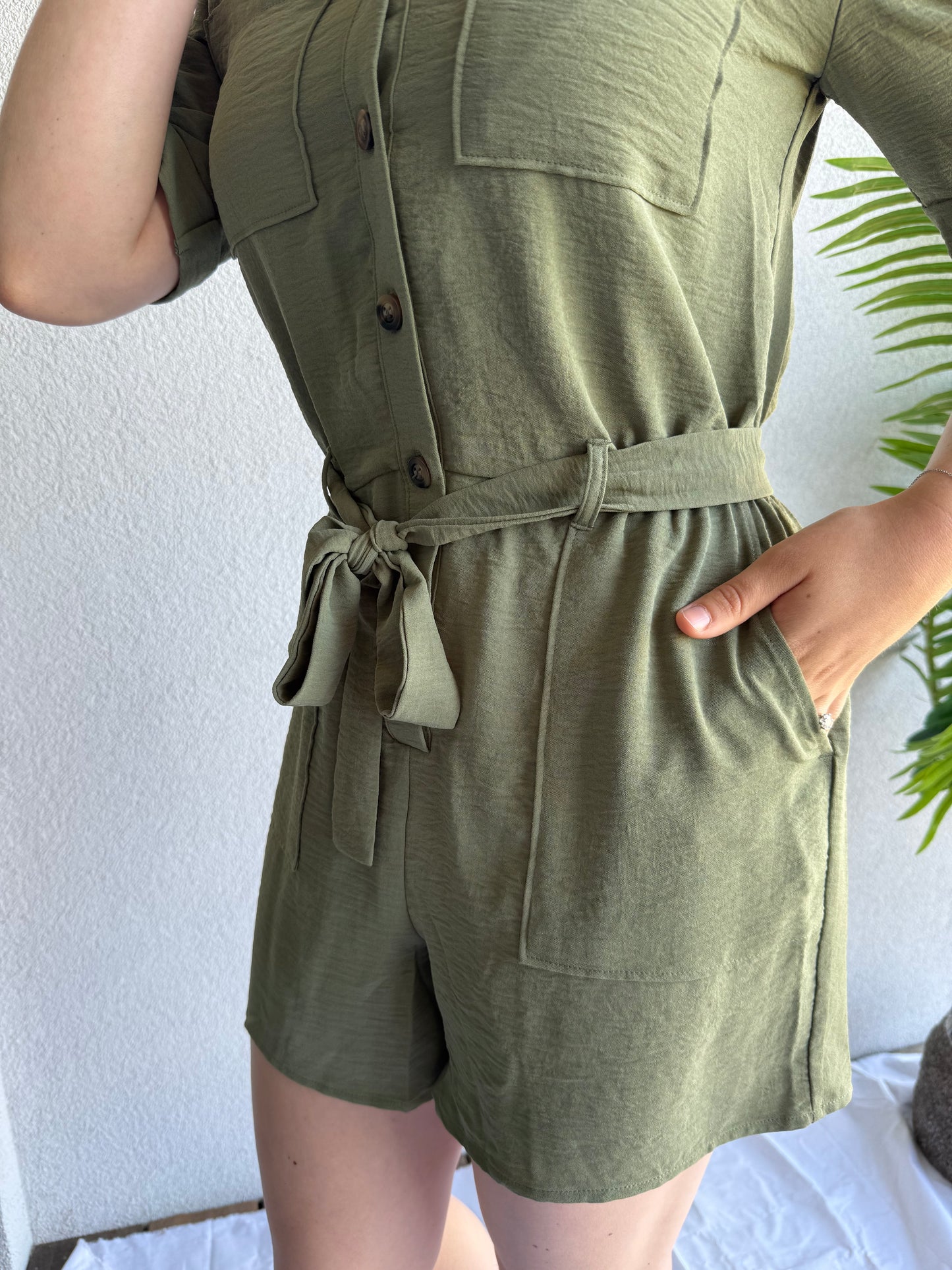 Only Macha playsuit khaki