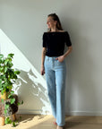 JDY Astra off shoulder knit Blue