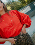 Ivy red blouse TU