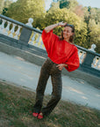 Ivy red blouse TU