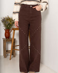 Brown wide pants