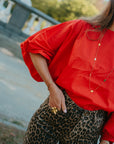 Leopard jeans