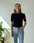 JDY Astra off shoulder knit Blue