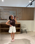 JDY Leslie top Brown