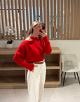 Off shoulder pull TU RED