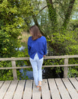 ICHI Linno blouse blauw