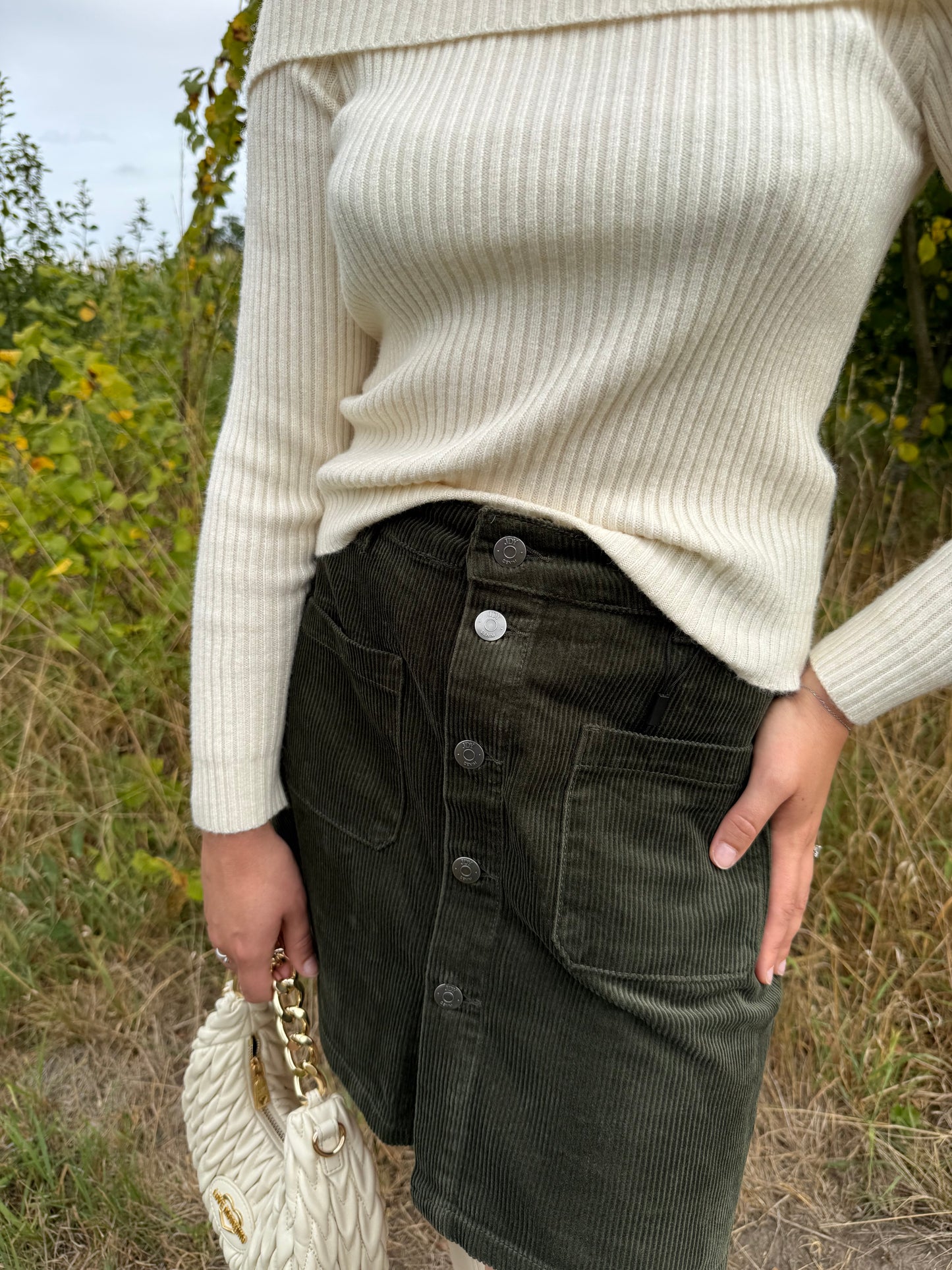 Jdy corduroy skirt green