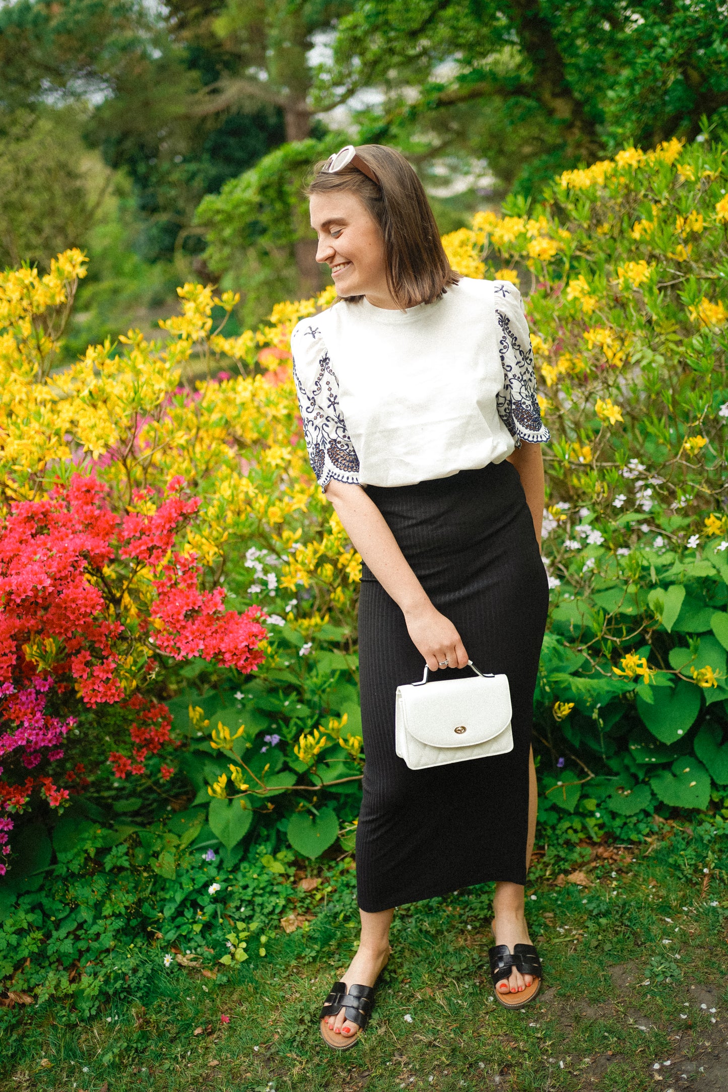 Only Emma Long Skirt Black