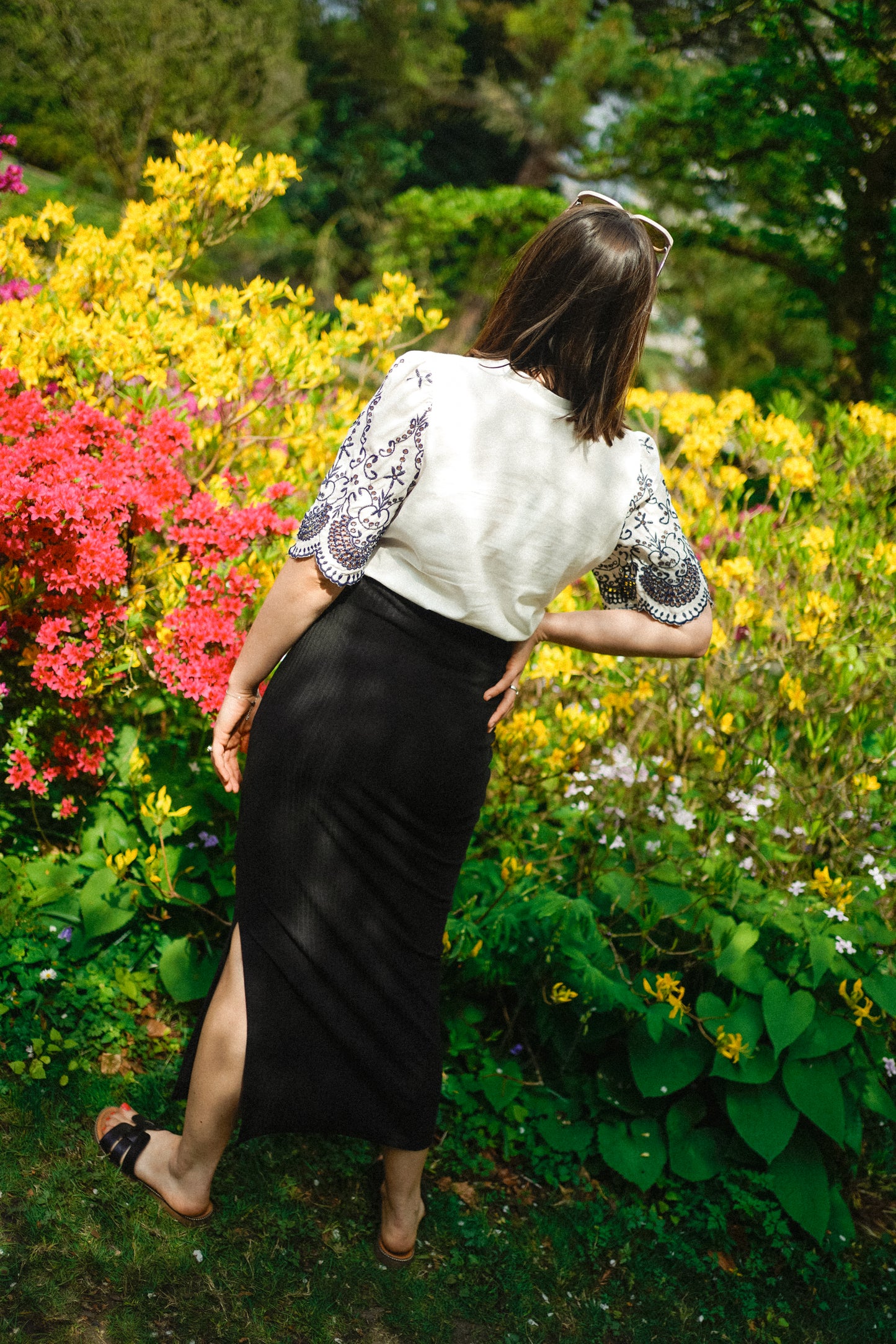 Only Emma Long Skirt Black