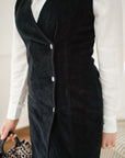 Only Globals Corduroy dress black
