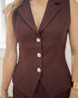 Elise vest Fudge