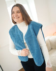 Teddy vestje blue