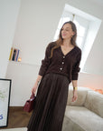 Plisse skirt brown