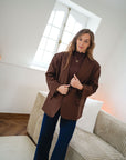 Oversized blazer brown