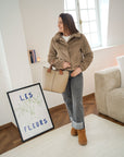 JDY Macy Fur jacket brown