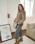 JDY Macy Fur jacket brown