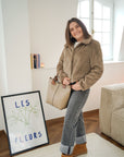 JDY Macy Fur jacket brown