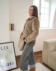 JDY Macy Fur jacket brown