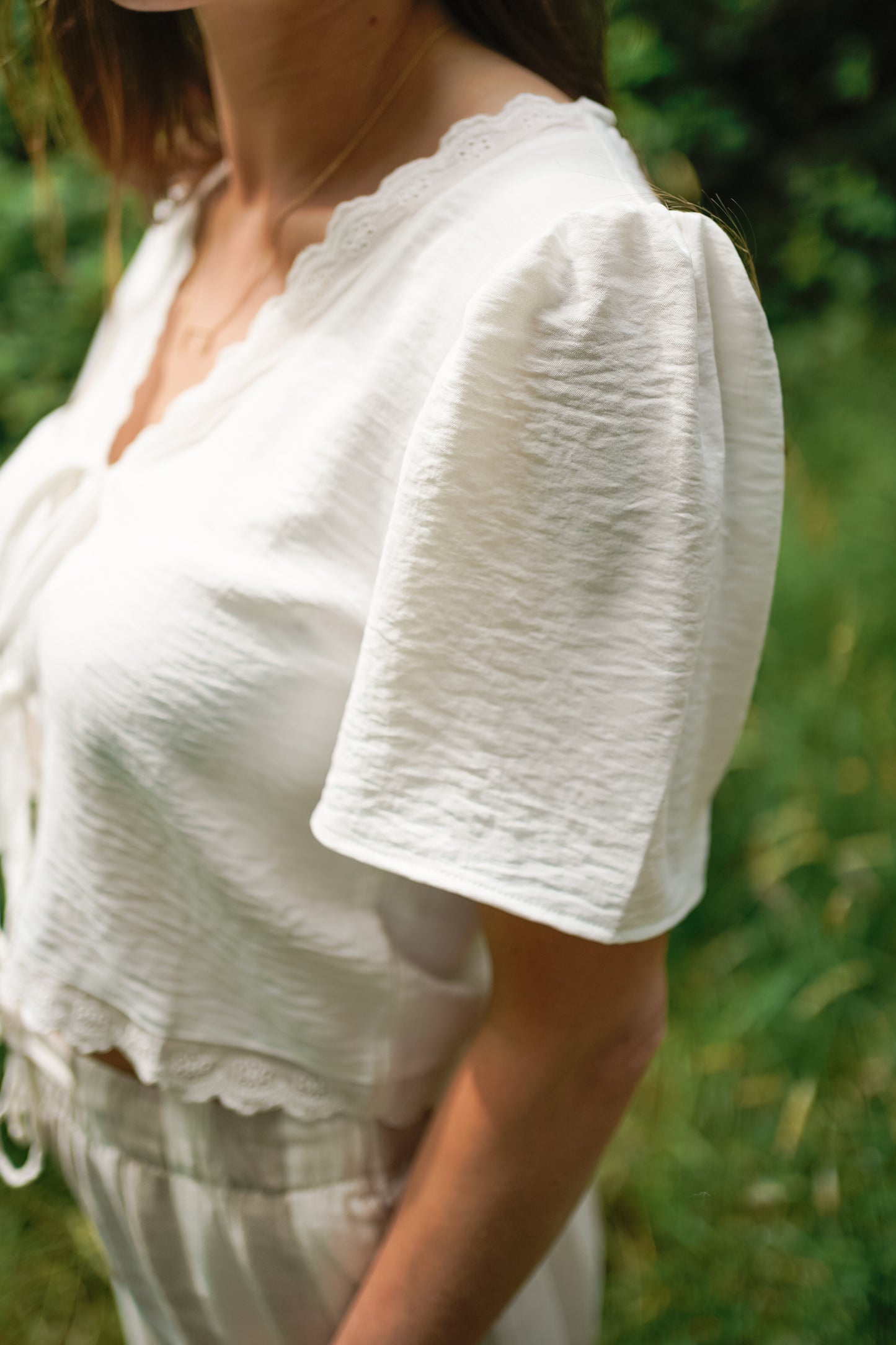 Jdy Lion String Top White