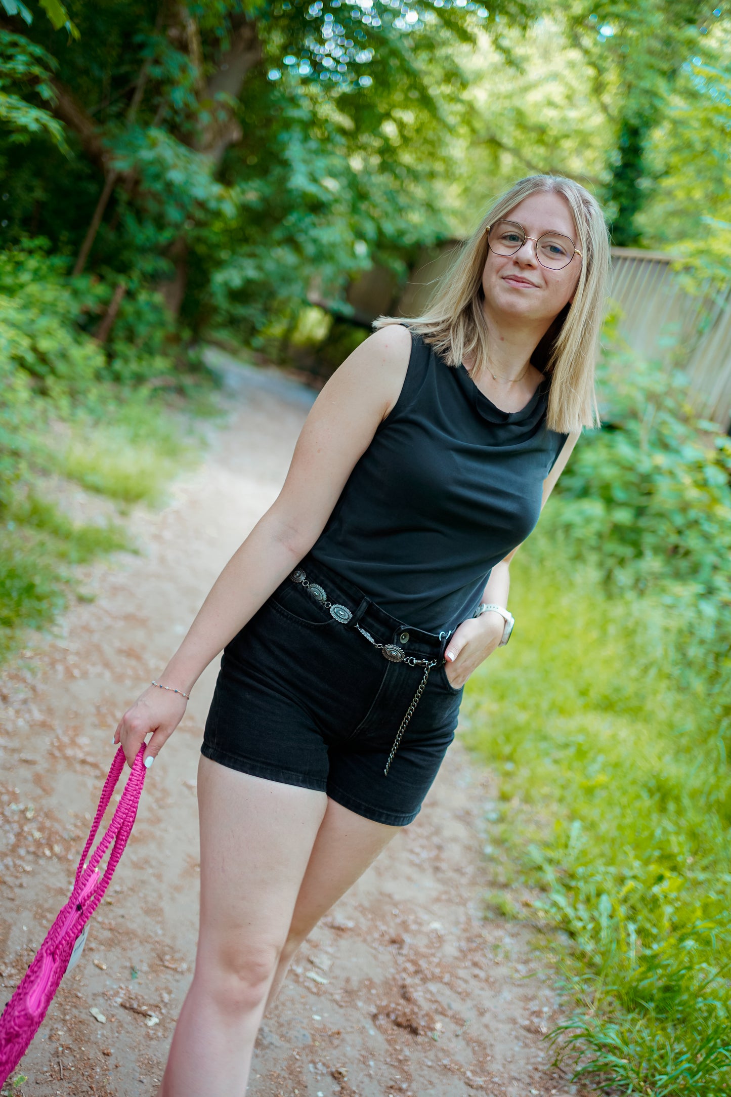 Only Free Draping Neck Top Black