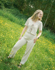 JDY Lion String Top Beige