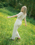 JDY Lion String Top Beige