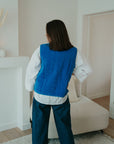 ICHI Fuma mouwloze vest Blue