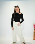 Jdy Misty Asymetric top Black