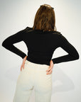 Jdy Misty Asymetric top Black