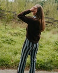 Striped pants blauw/bruin