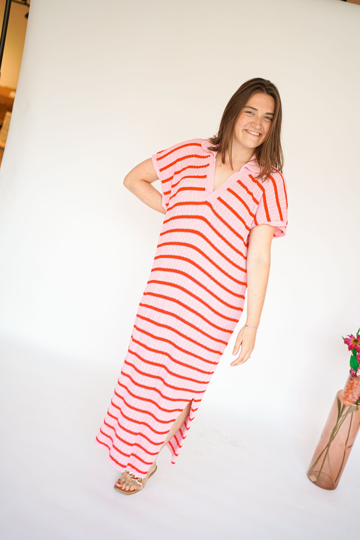 Lyna Dress Pink/Red