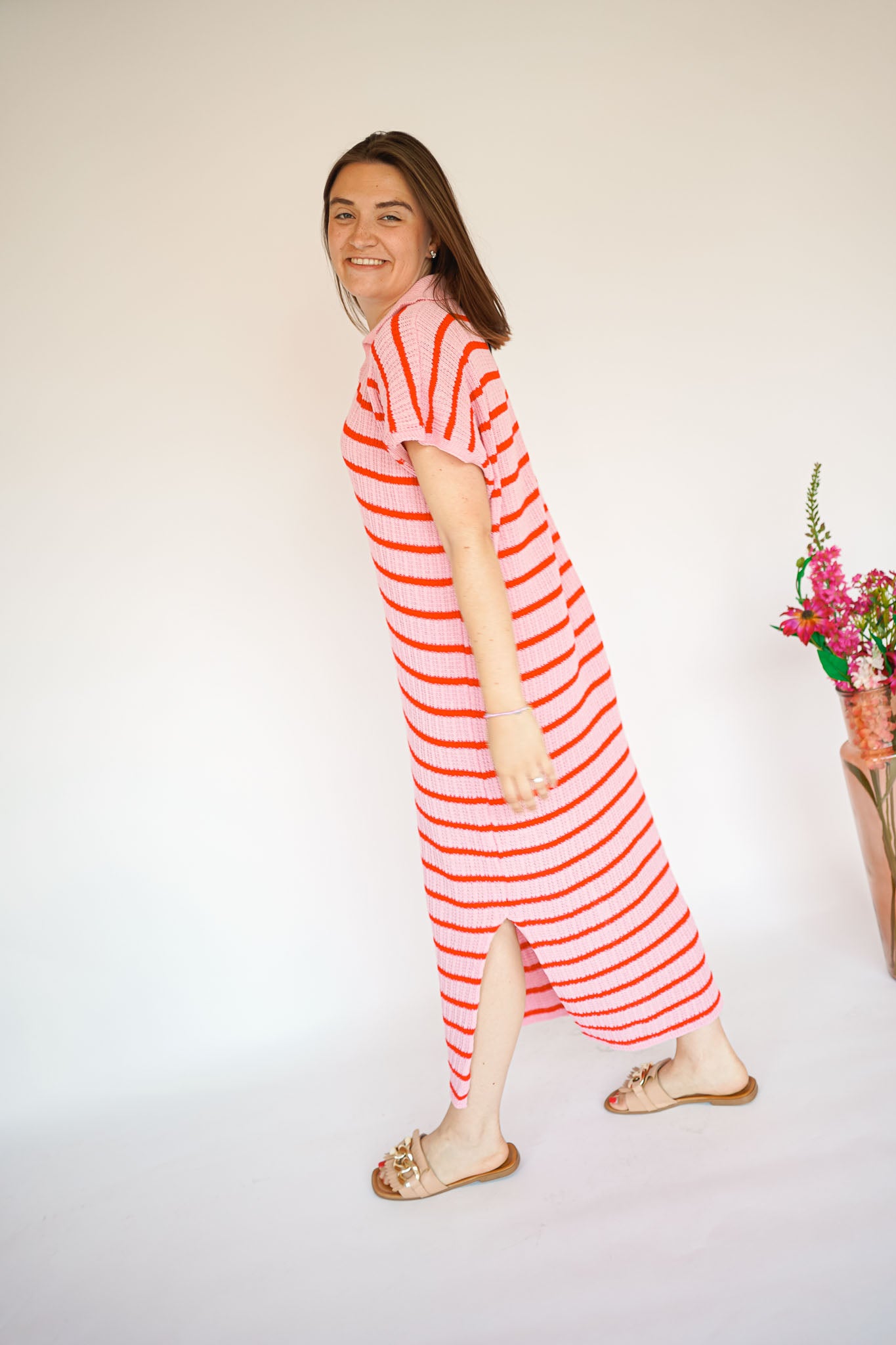 Lyna Dress Pink/Red