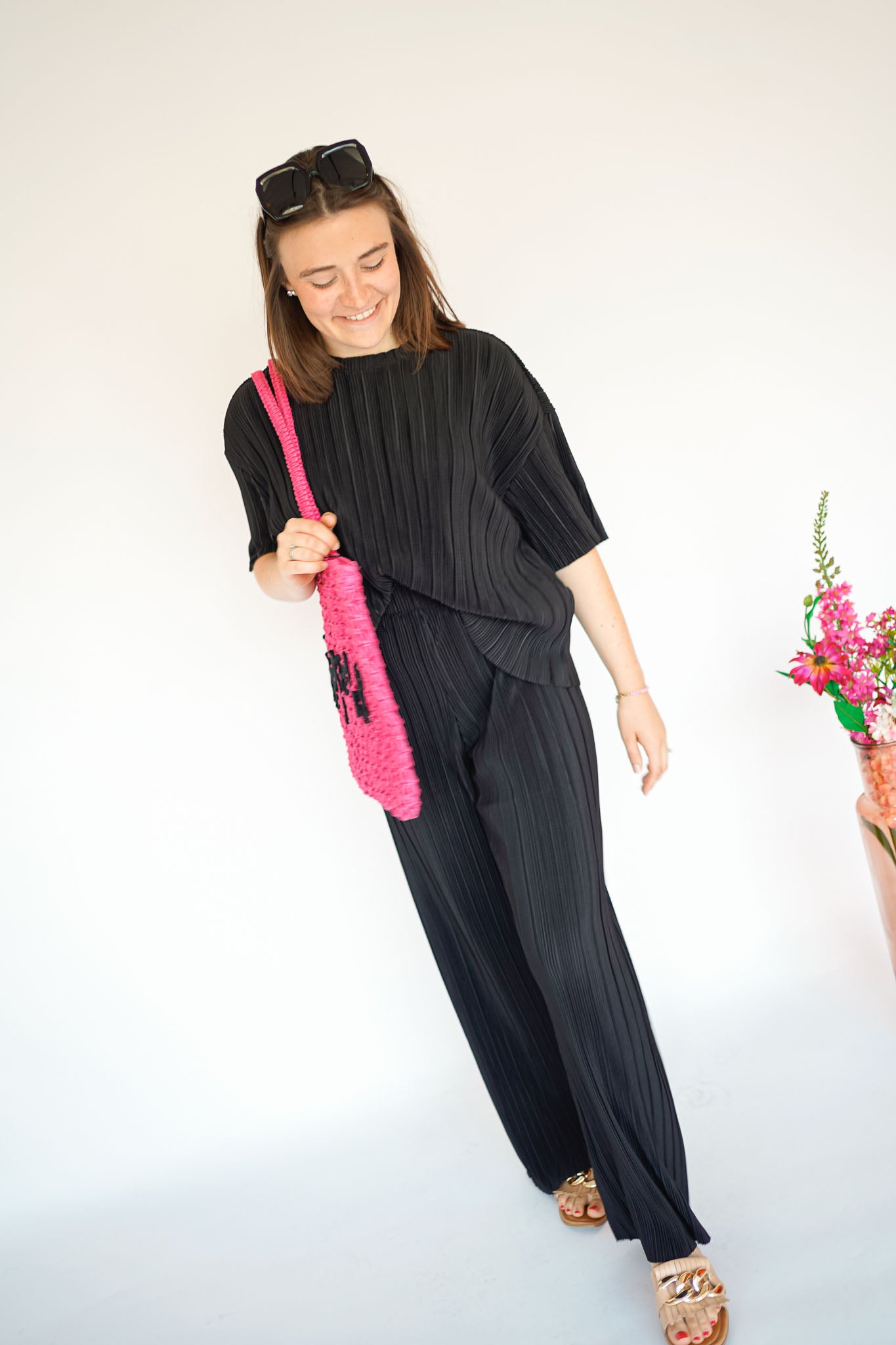 Only Ravenna Plissé Pants Black