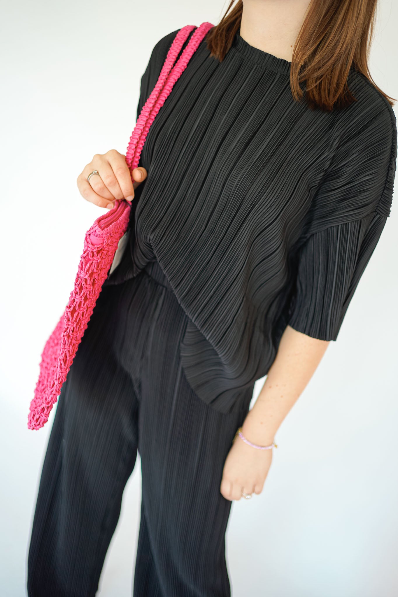 Only Ravenna Plissé Pants Black