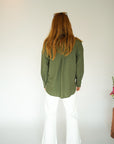 JDY Say Linen Loose Shirt Green