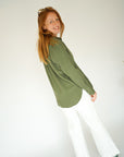 JDY Say Linen Loose Shirt Green