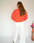 Ichi Bauma Sweater Red Striped